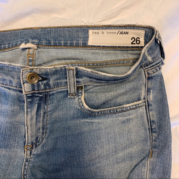 Rag & Bone Dre Slim Boyfriend Jeans with Holes 26 - Picture 2 of 5